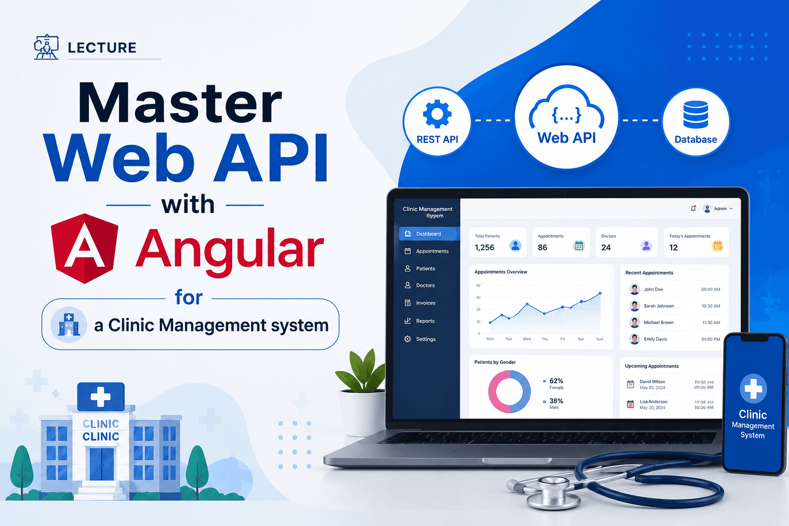 Master Web API with Angular for a Clinic Management system